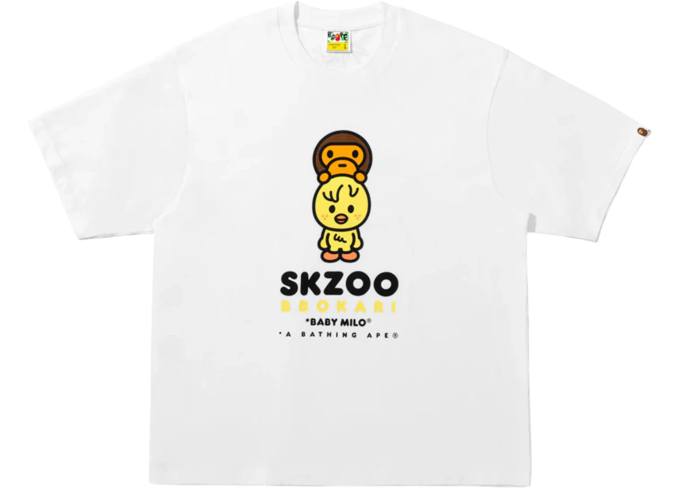 BAPE x Stray Kids Bbokar Baby Milo Tee (FW25) White