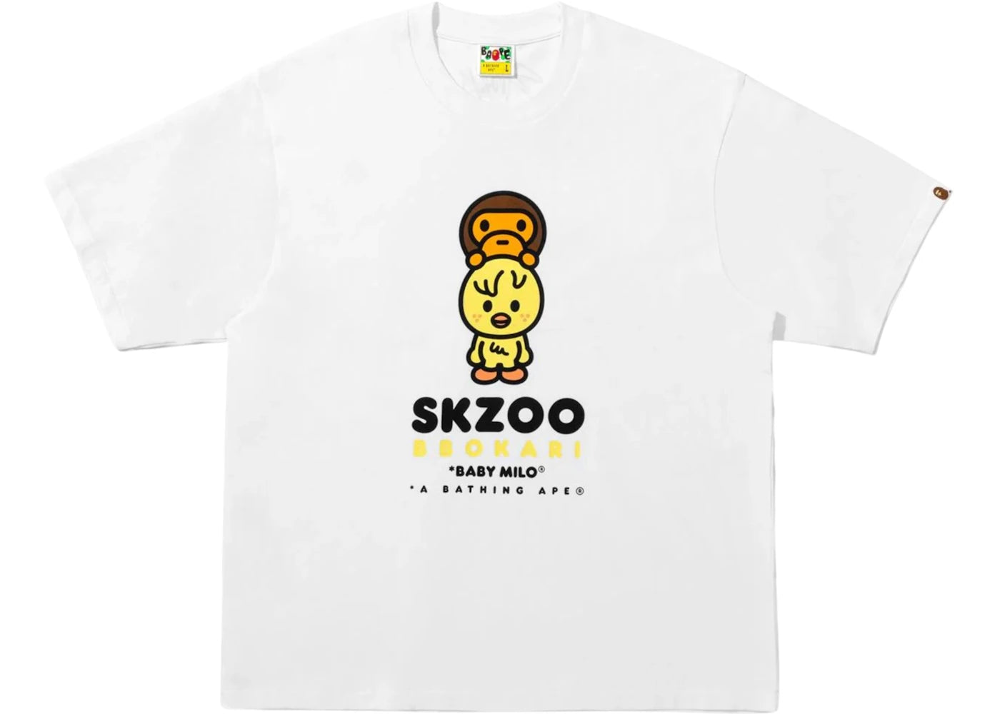 BAPE x Stray Kids Bbokari Baby Milo Tee White