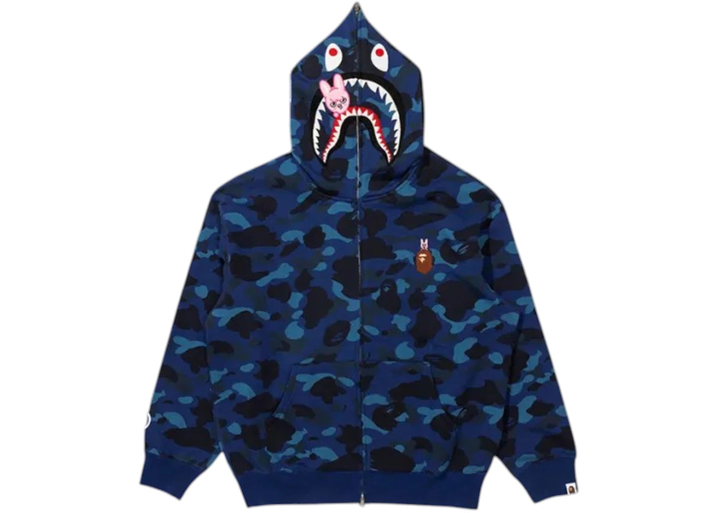 BAPE x Stray Kids Changbin Shark Full Zip Hoodie Navy