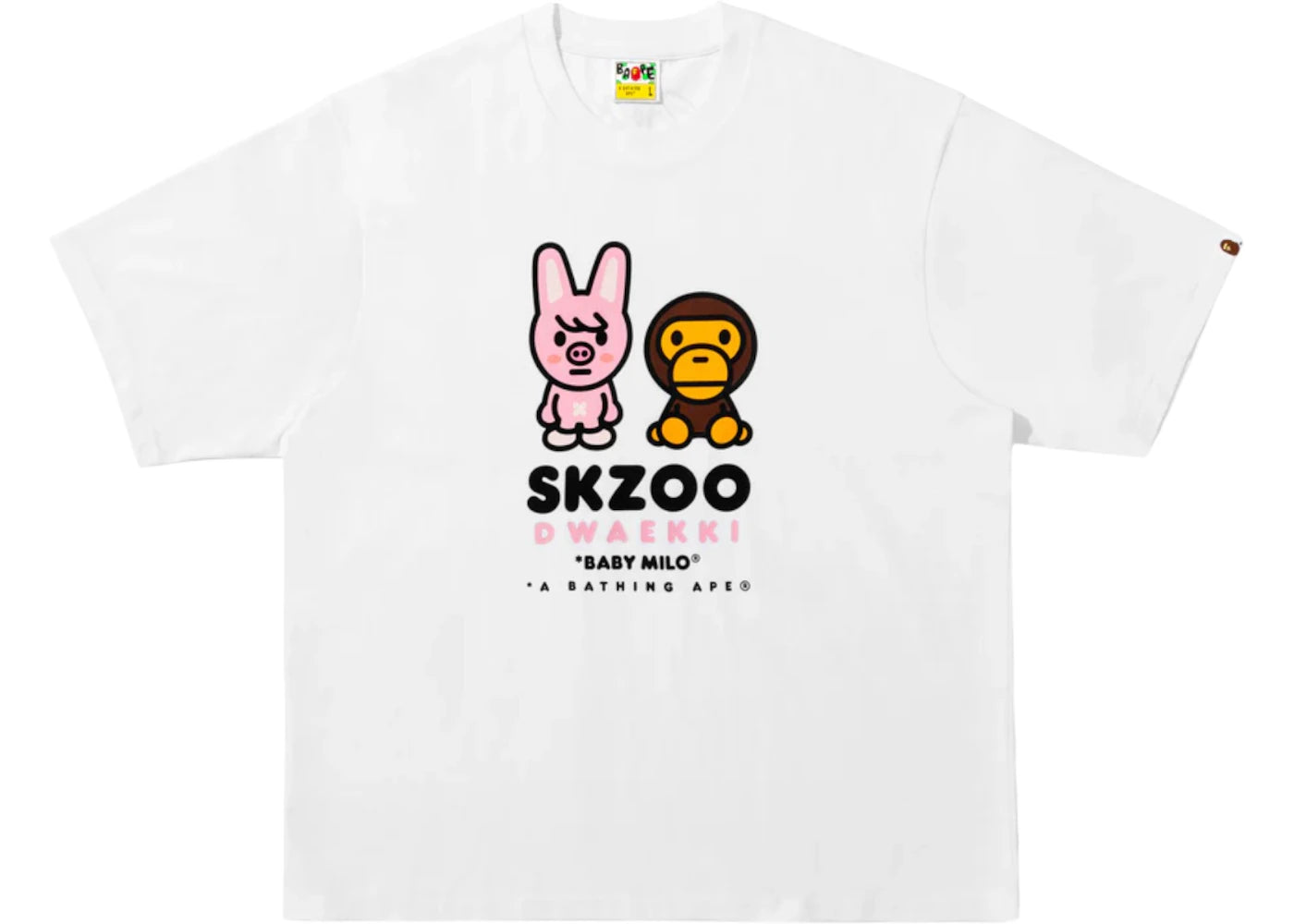 BAPE x Stray Kids Dwaekk Baby Milo Tee (FW25) White