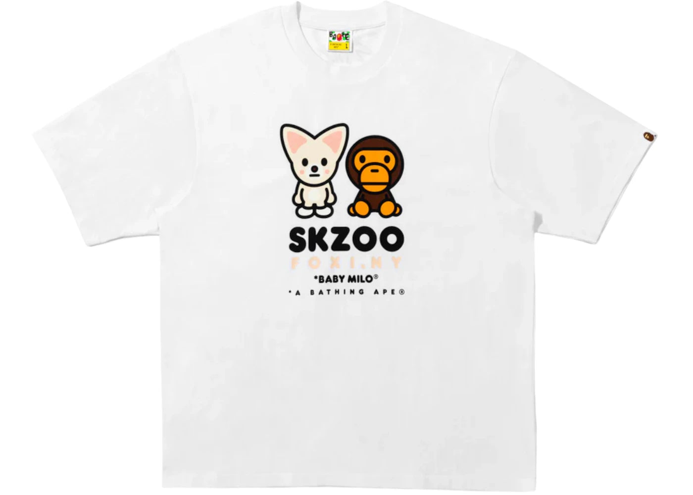 BAPE x Stray Kids Foxi.NY Baby Milo Tee (FW25) White