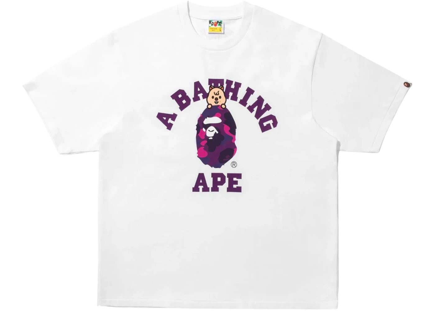 BAPE x Stray Kids Han Quokka College Tee White