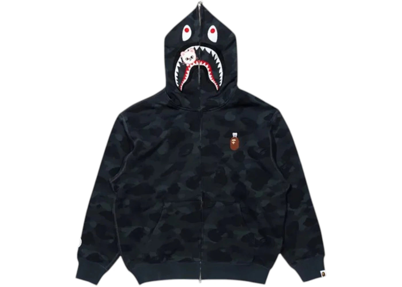 BAPE x Stray Kids Hyunjin Shark Full Zip Hoodie Black