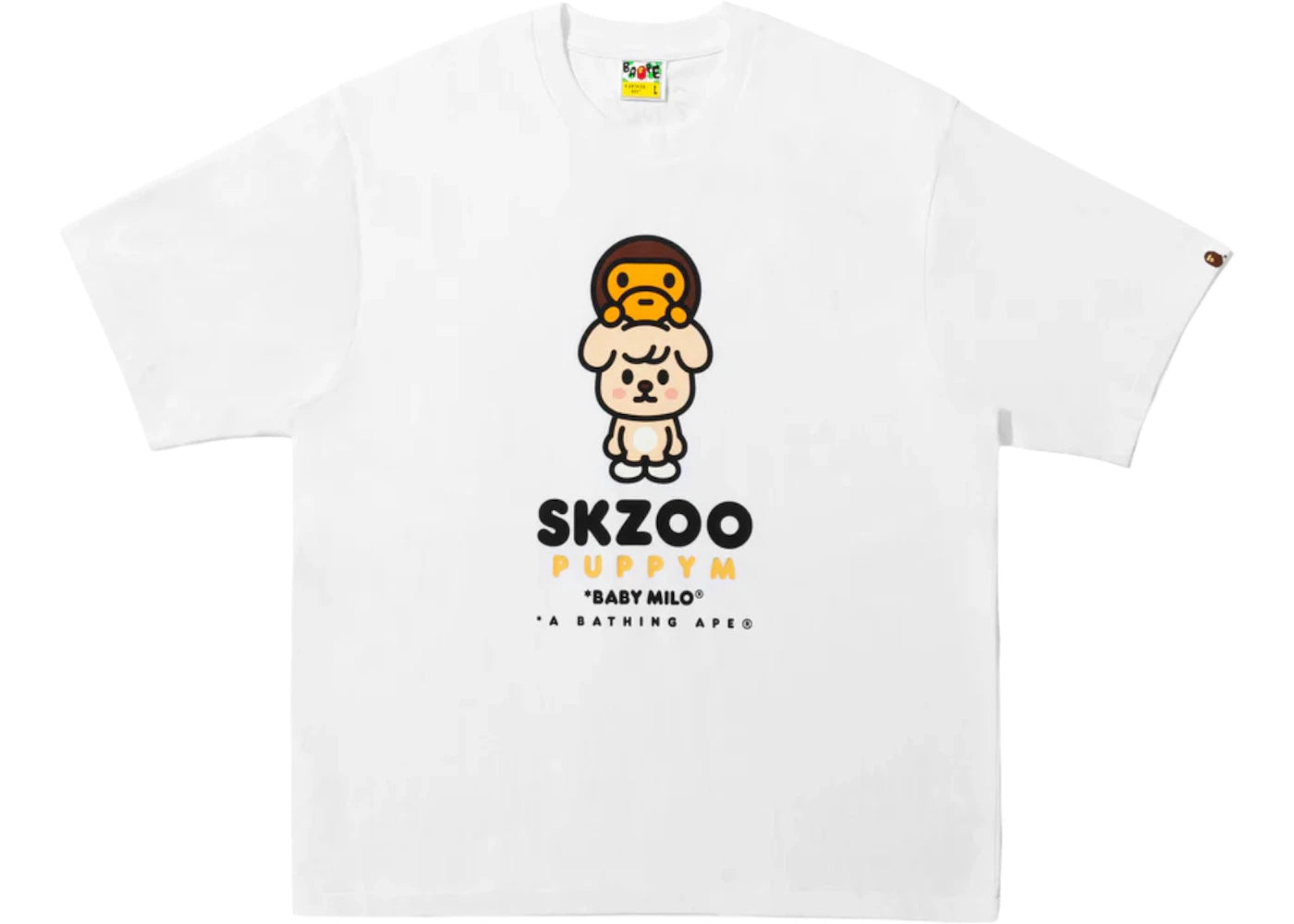 BAPE x Stray Kids Puppym Baby Milo Tee (FW25) White