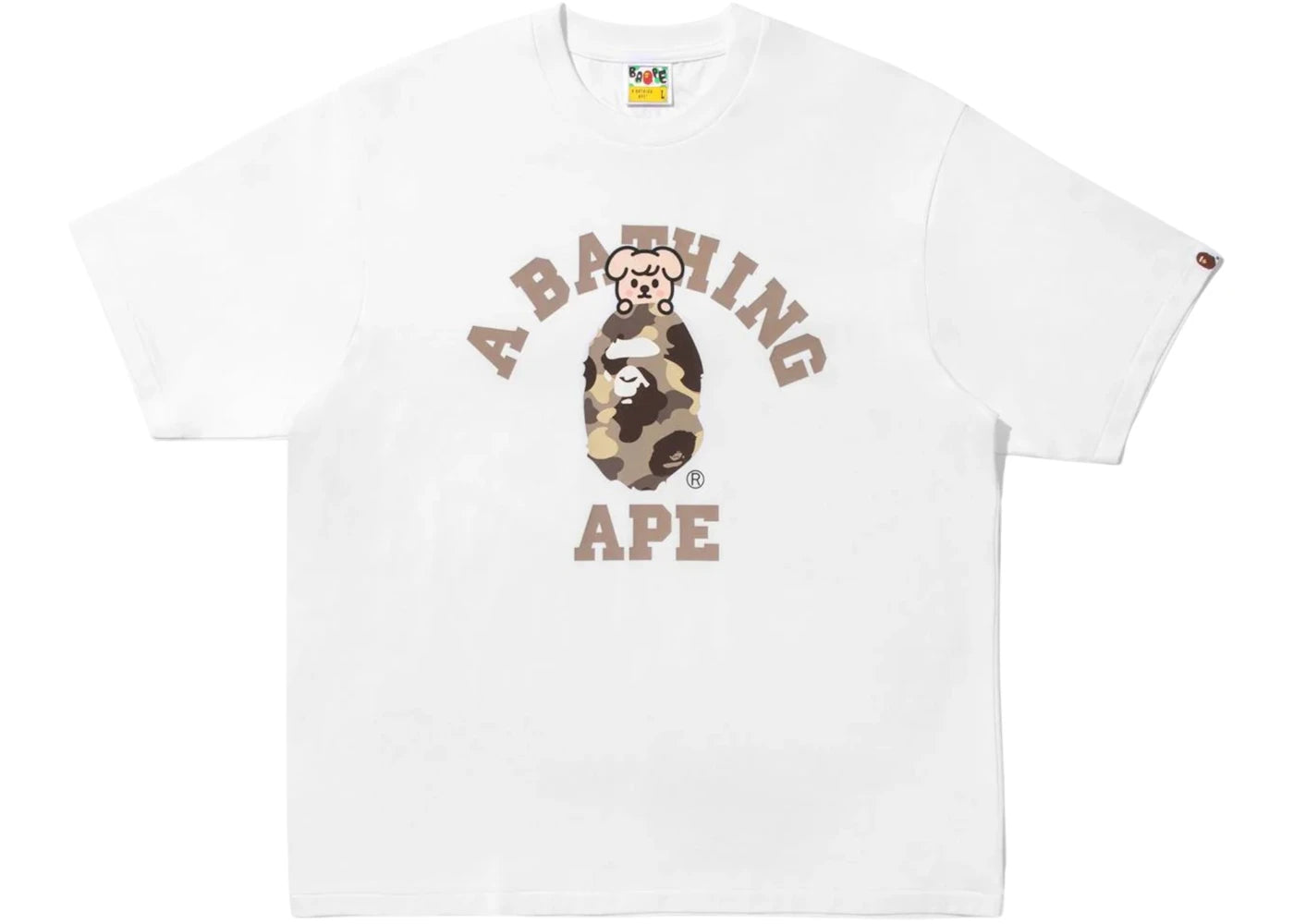 BAPE x Stray Kids Puppym College Tee White