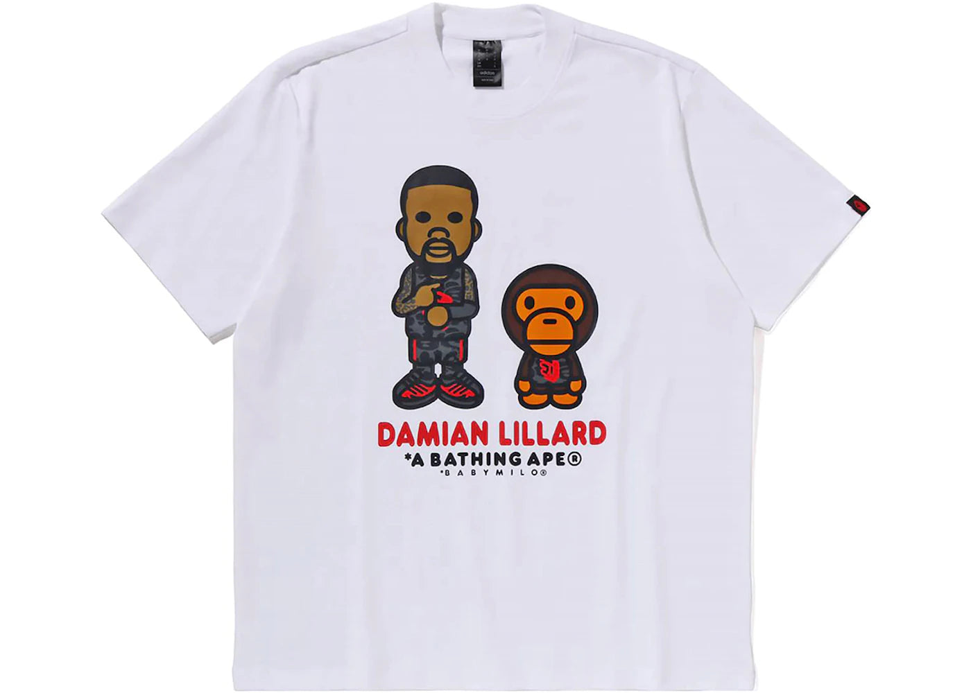 BAPE x adidas Dame Baby Milo Tee (Asia Sizing) White