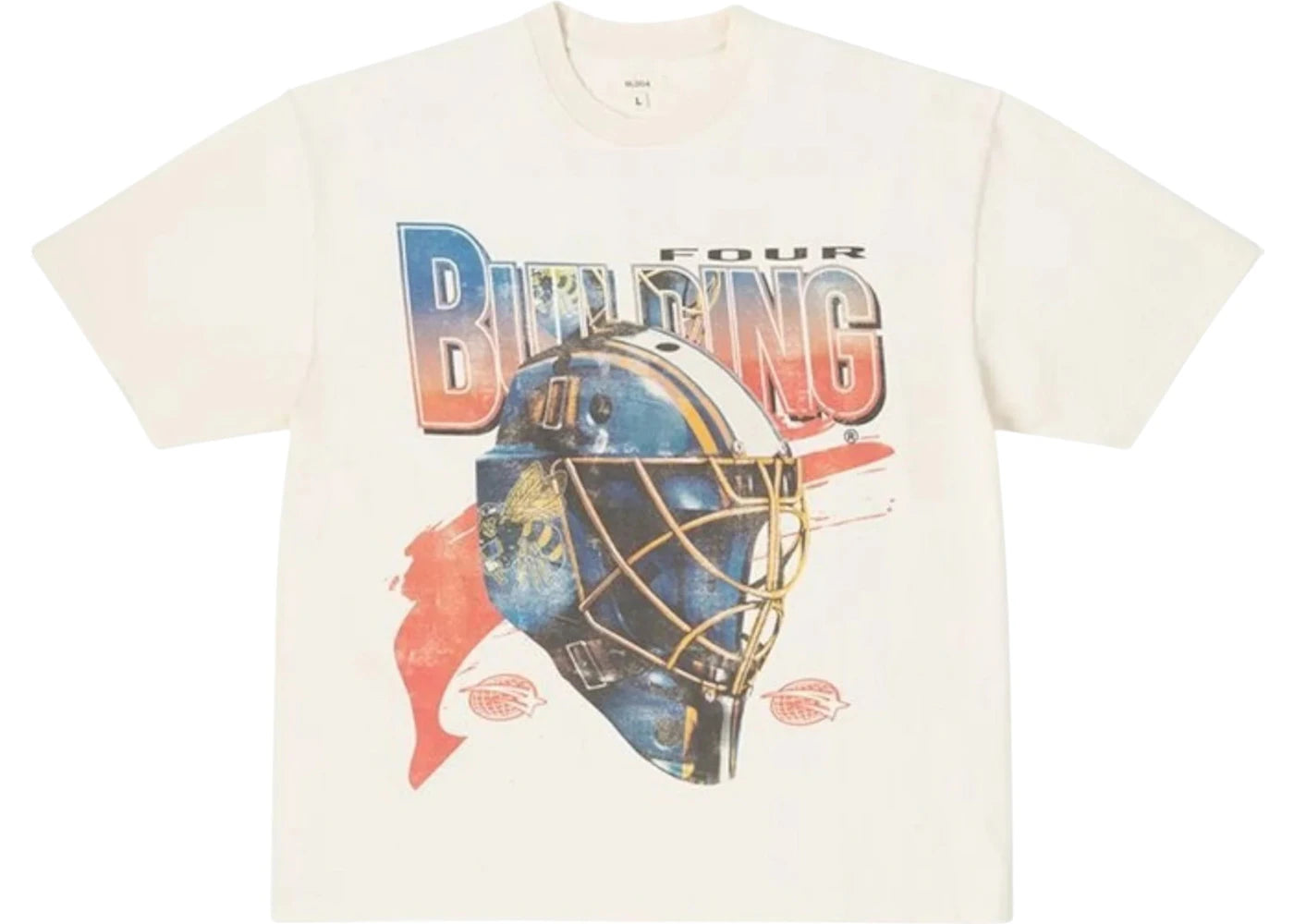 BLDG4 Flames SS Knit Tee Antique White