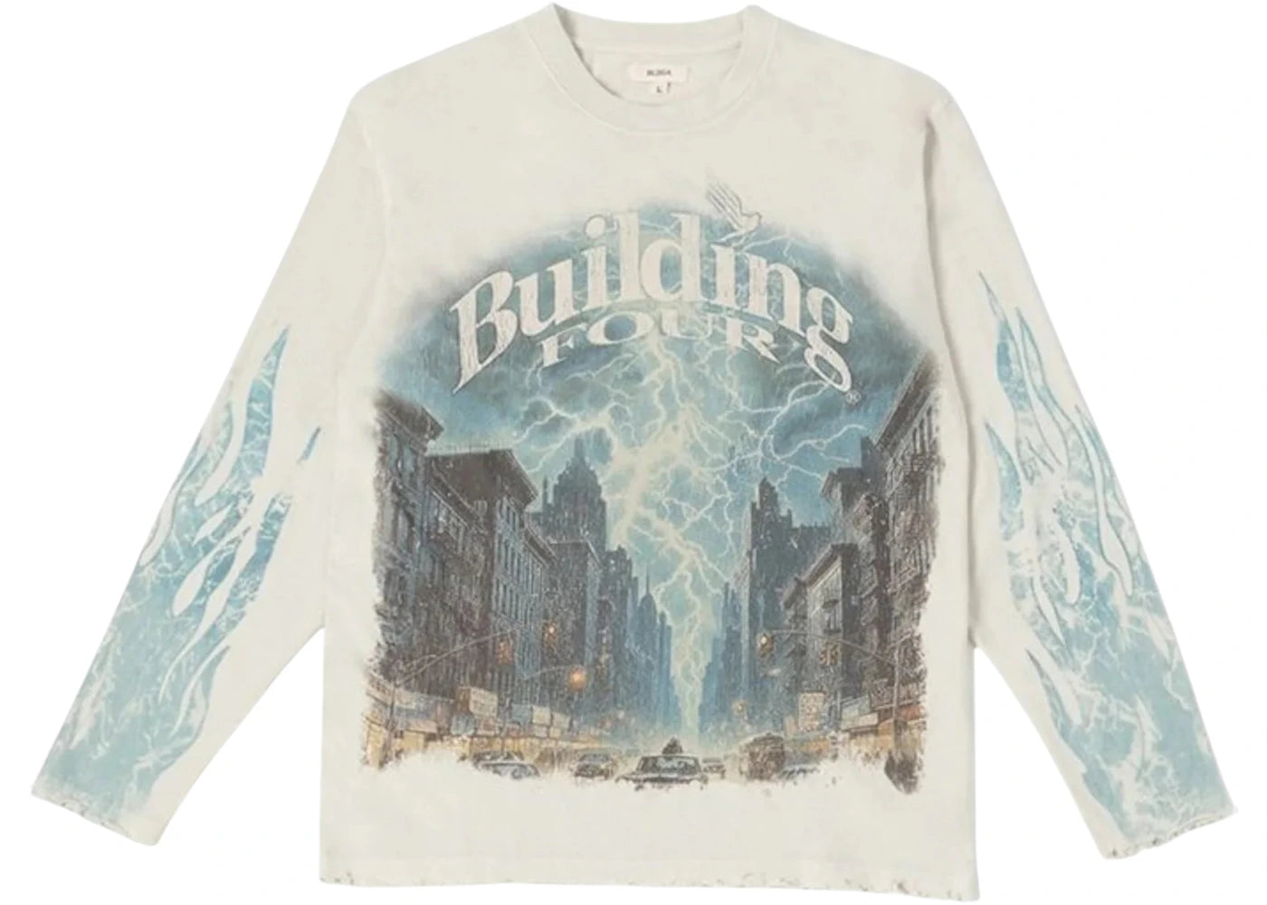 BLDG4 Lit LS Knit Tee Antique White