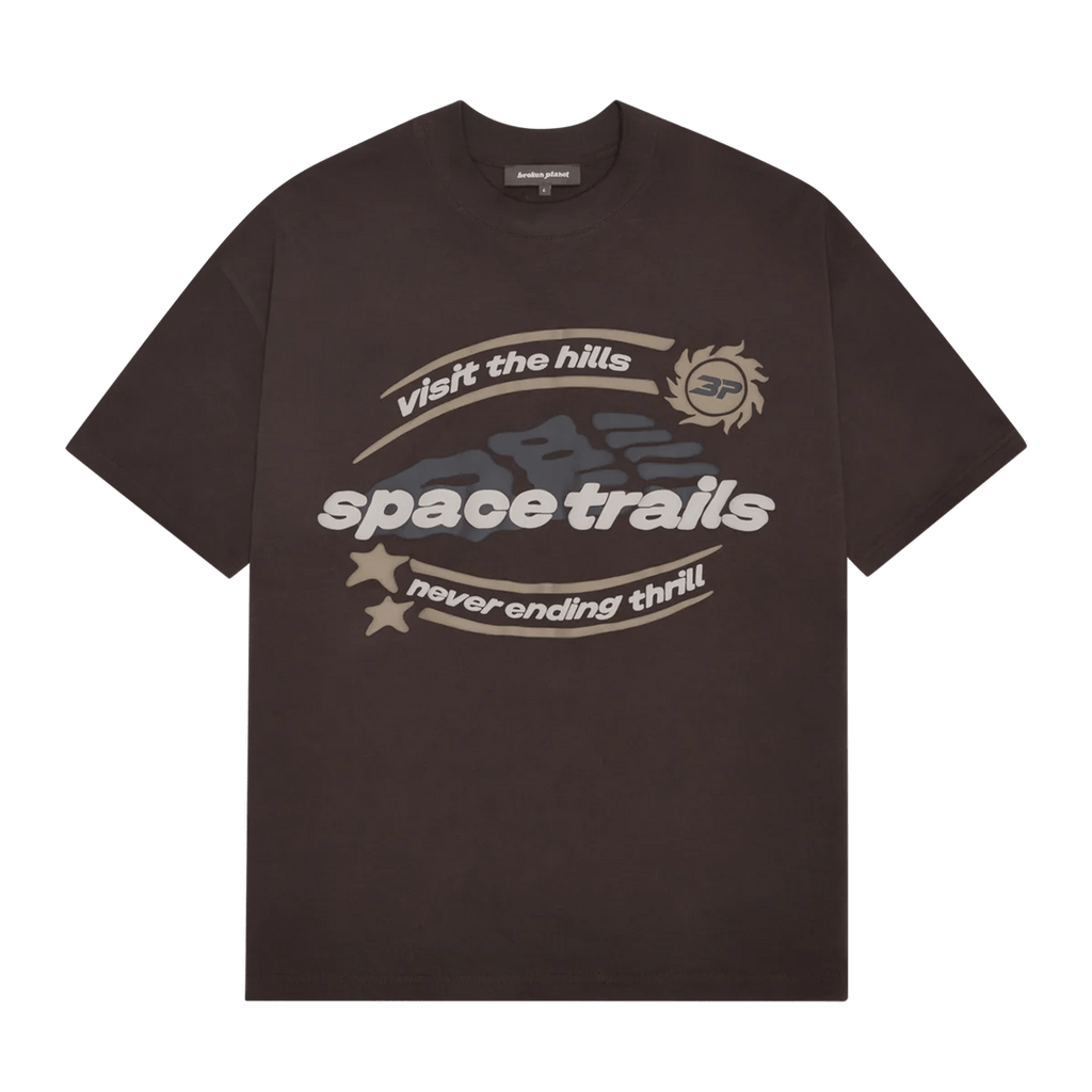 Broken Planet Space Trails Mocha Brown Tee