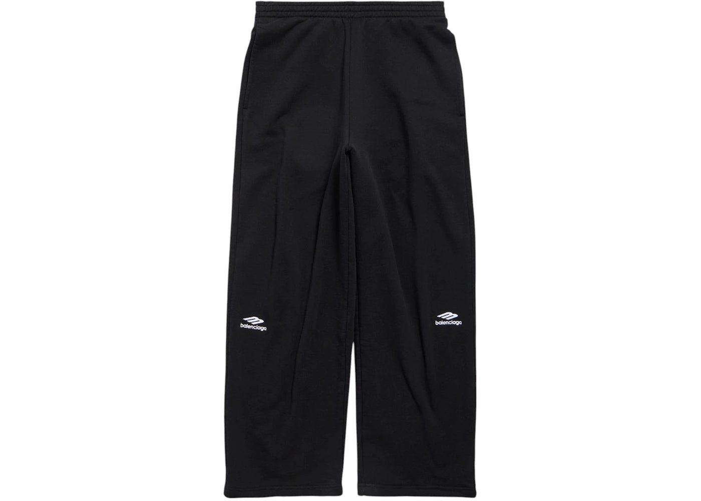 Balenciaga 3B Sports Icon Fleece Sweatpants Washed Black
