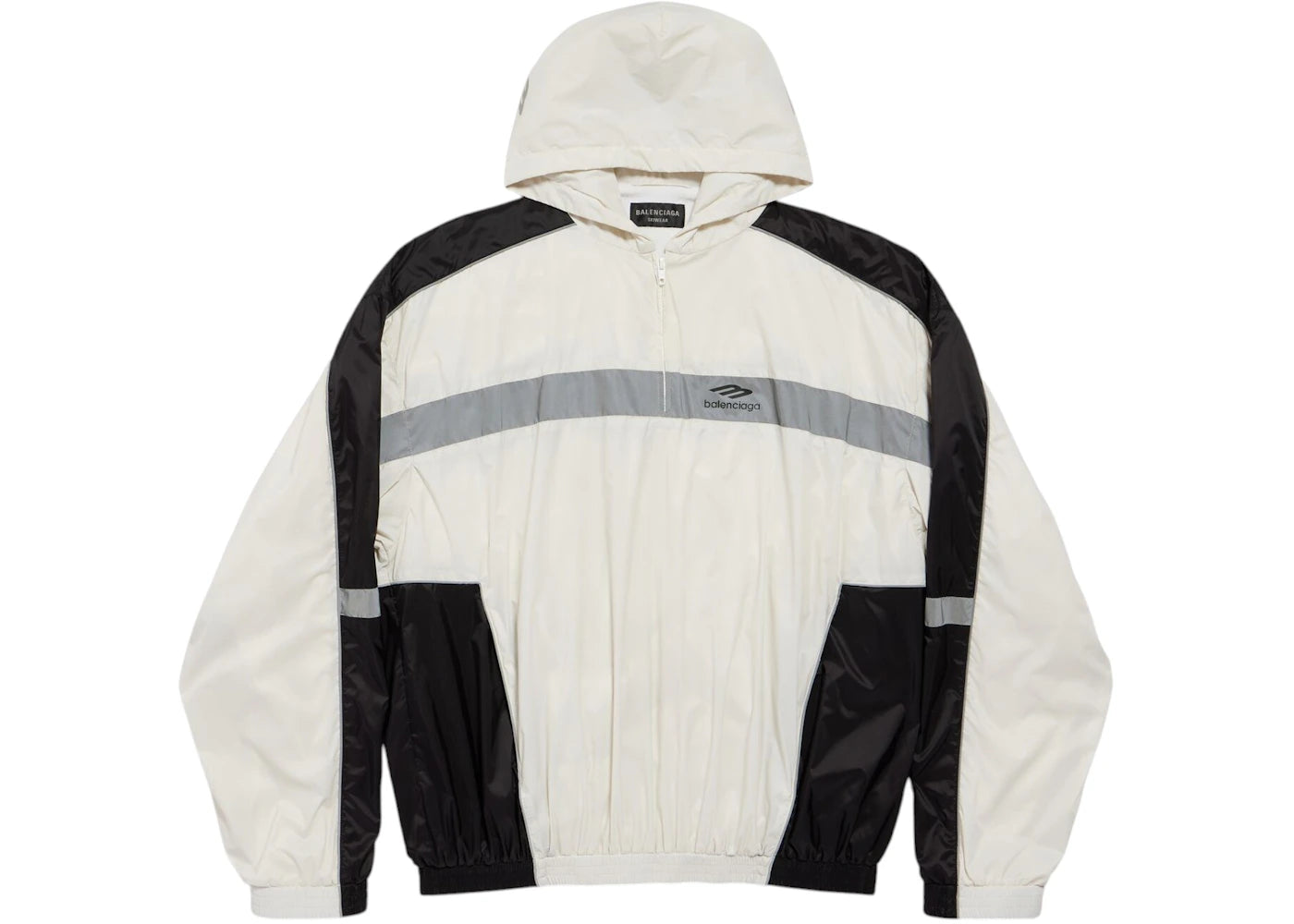 Balenciaga 3B Sports Icon Ski Tracksuit Hoodie Chalky White/Black