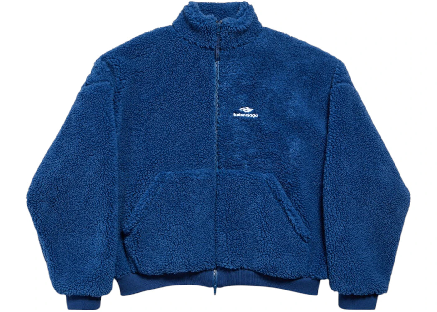 Balenciaga 3B Sports Icon Ski Zip-Up Fleece Jacket Light Marine Blue
