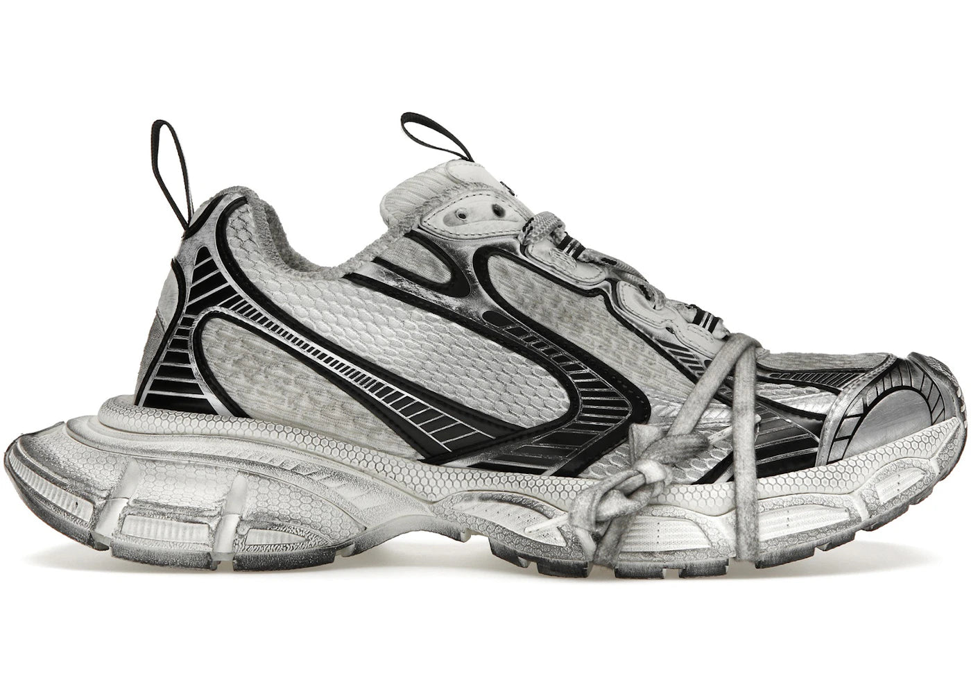 Balenciaga 3XL White Black Distress