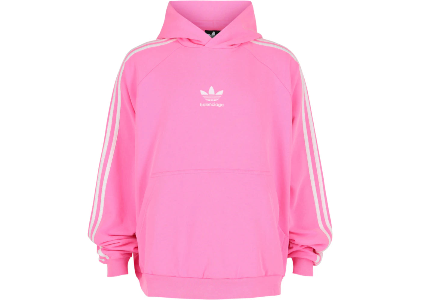 Balenciaga Adidas Large Fit Hoodie Neon Pink/White
