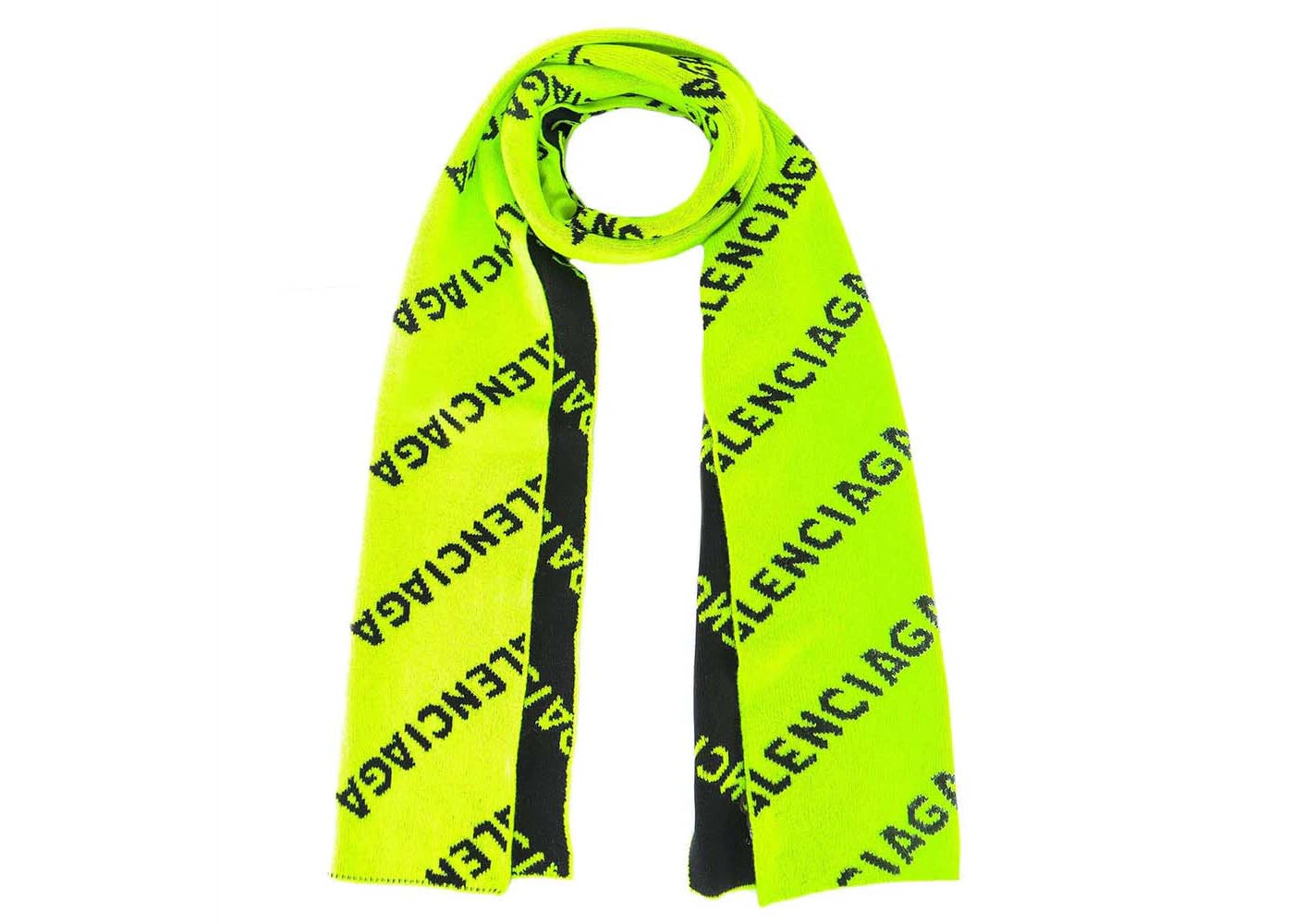 Balenciaga Allover Logo Scarf Green/Black