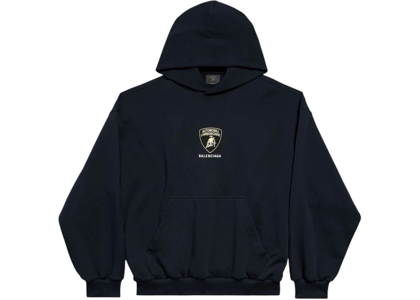 Balenciaga Automobil Lamborghini Medium Fit Hoodie Black Faded