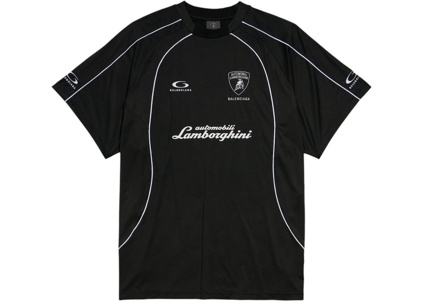 Balenciaga Automobil Lamborghini Oversized Soccer T-shirt Black