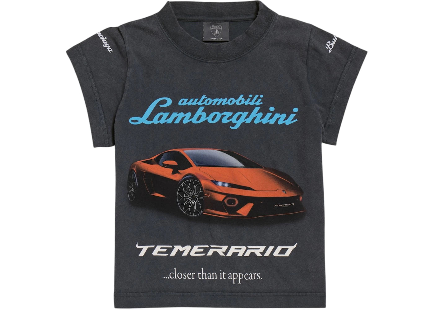 Balenciaga Automobil Lamborghini Shrunk T-shirt Faded