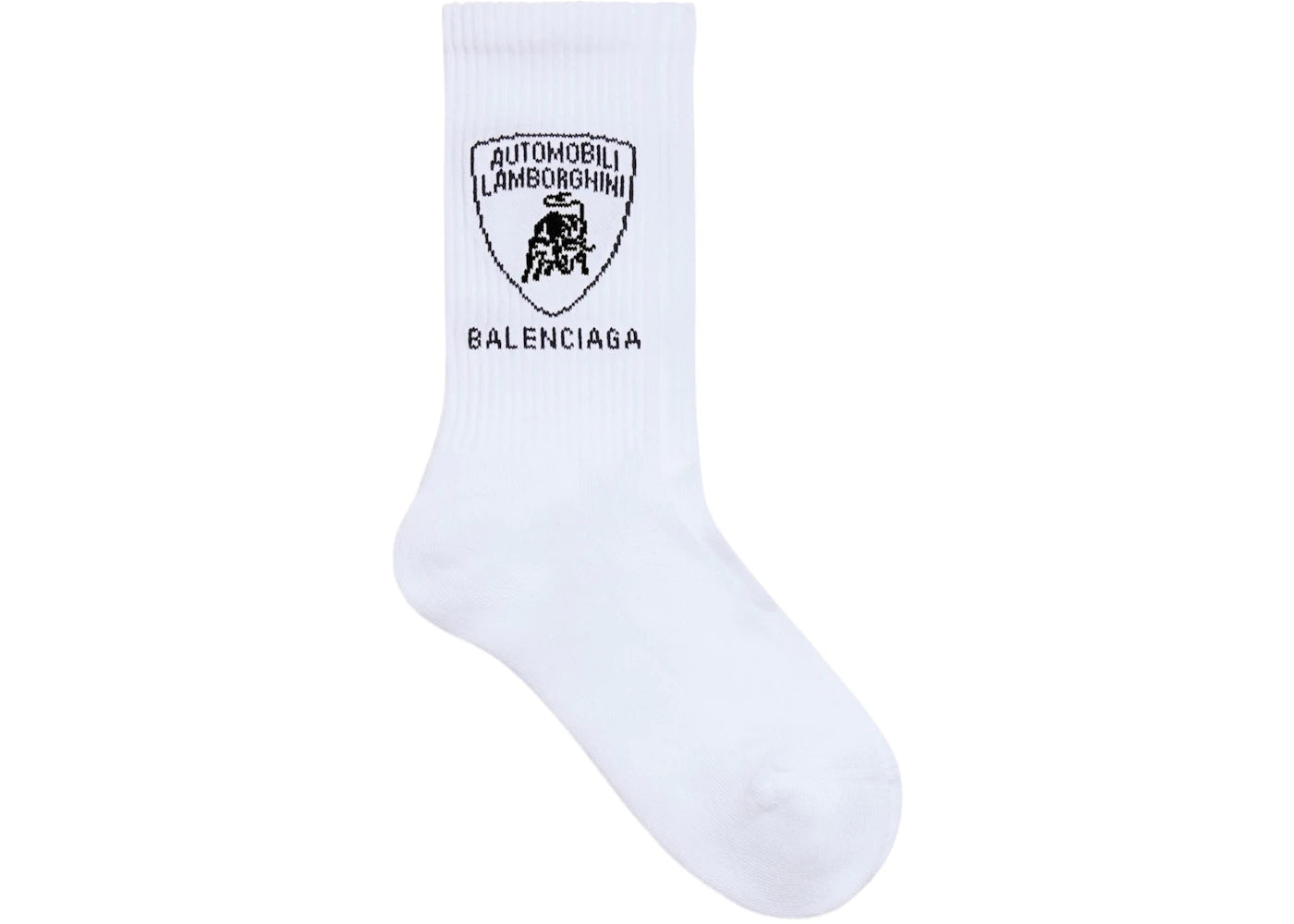 Balenciaga Automobil Lamborghini Socks White/Black