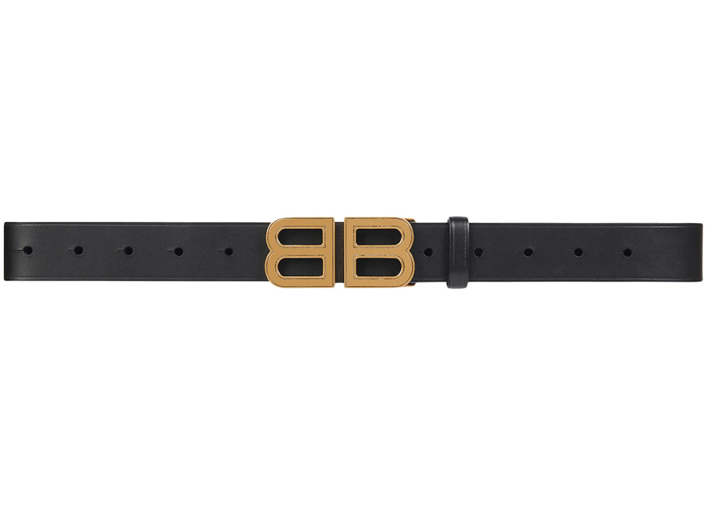 Balenciaga BB Hourglass Belt Medium Black/Aged Gold