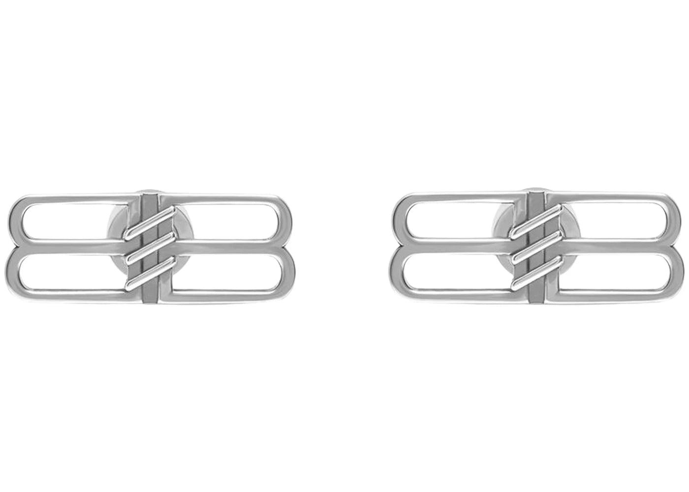 Balenciaga BB Icon Earrings Antique Silver