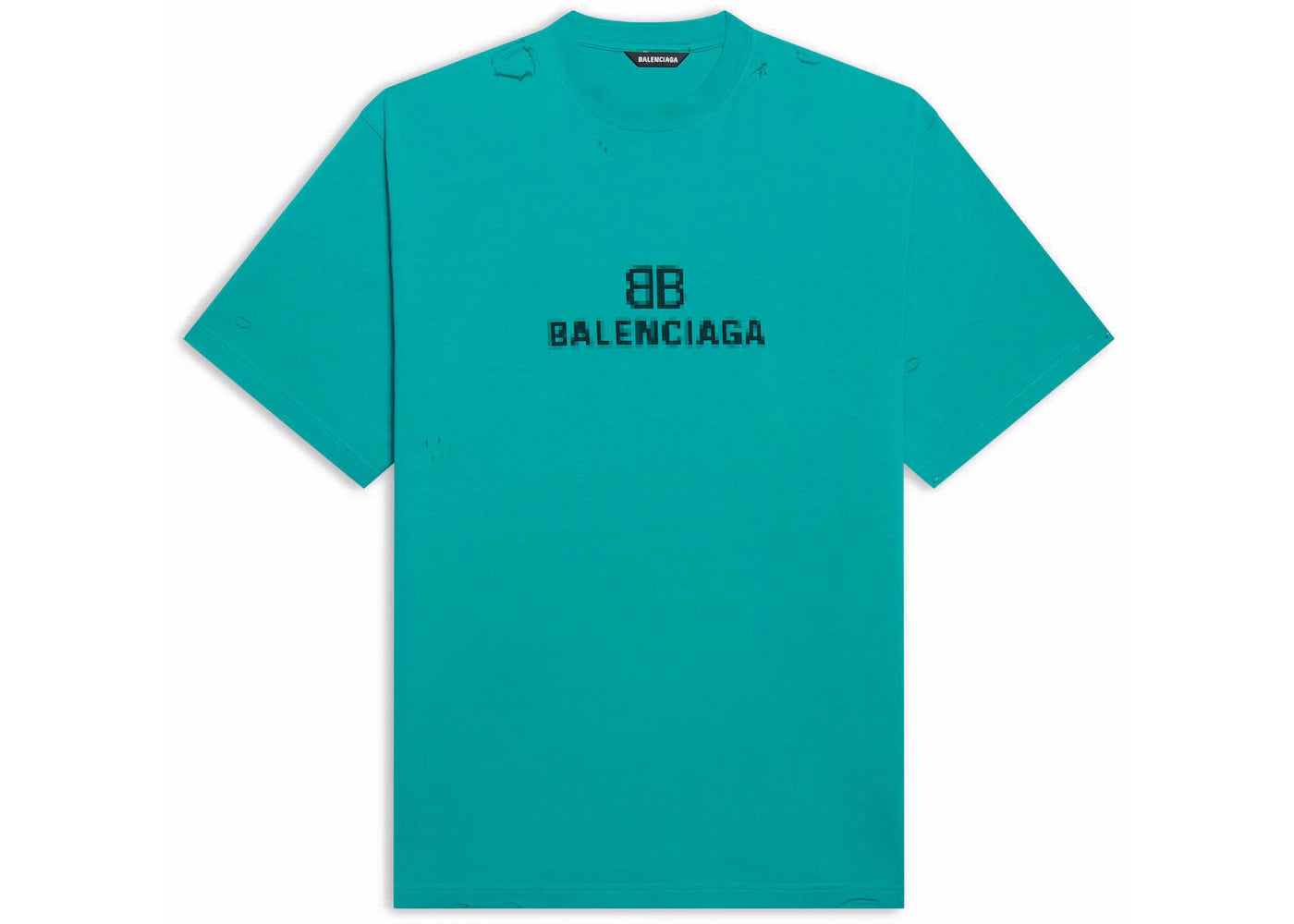 Balenciaga BB Pixel Boxy T-Shirt Blue