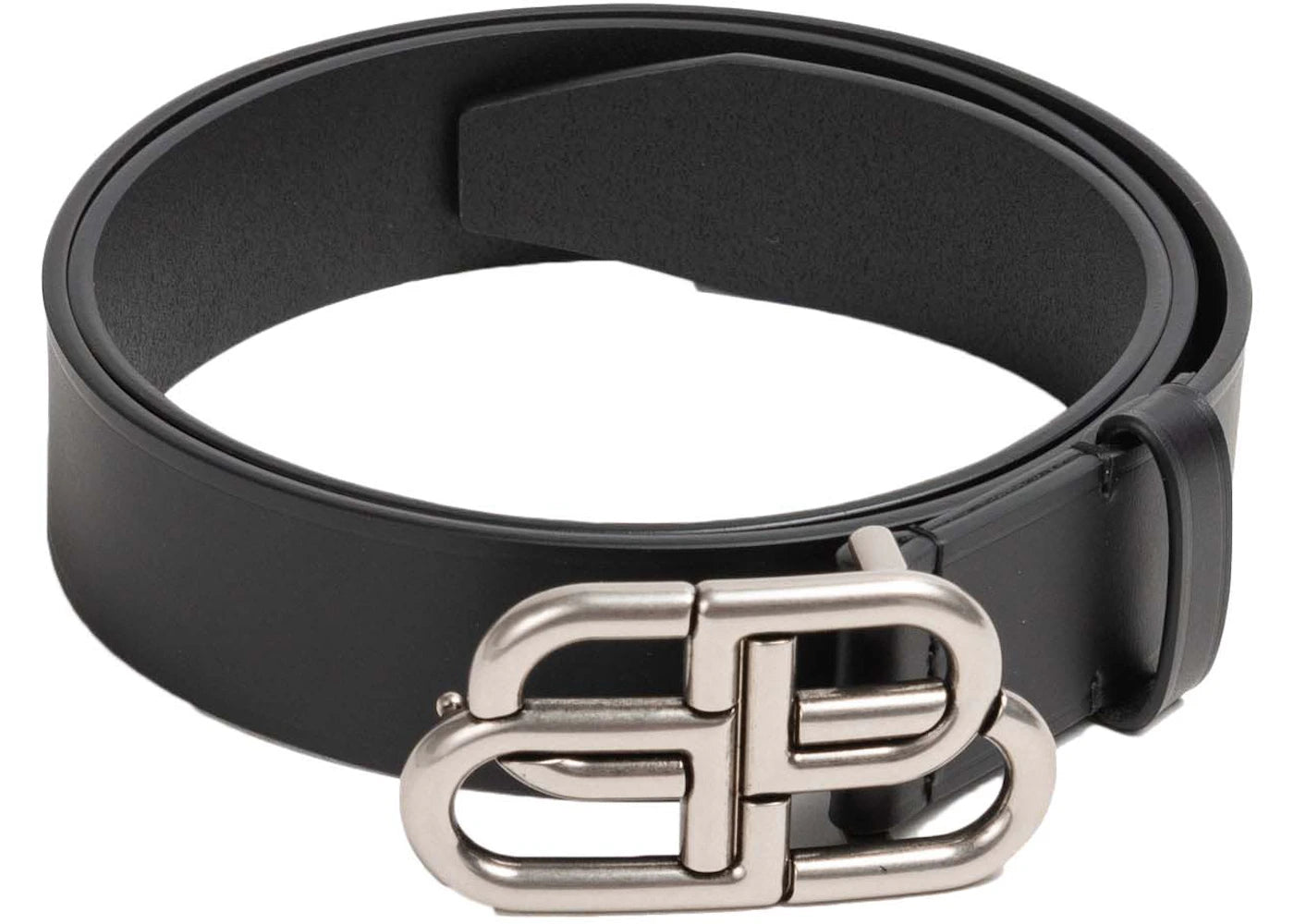 Balenciaga BB Silver-tone Belt Black