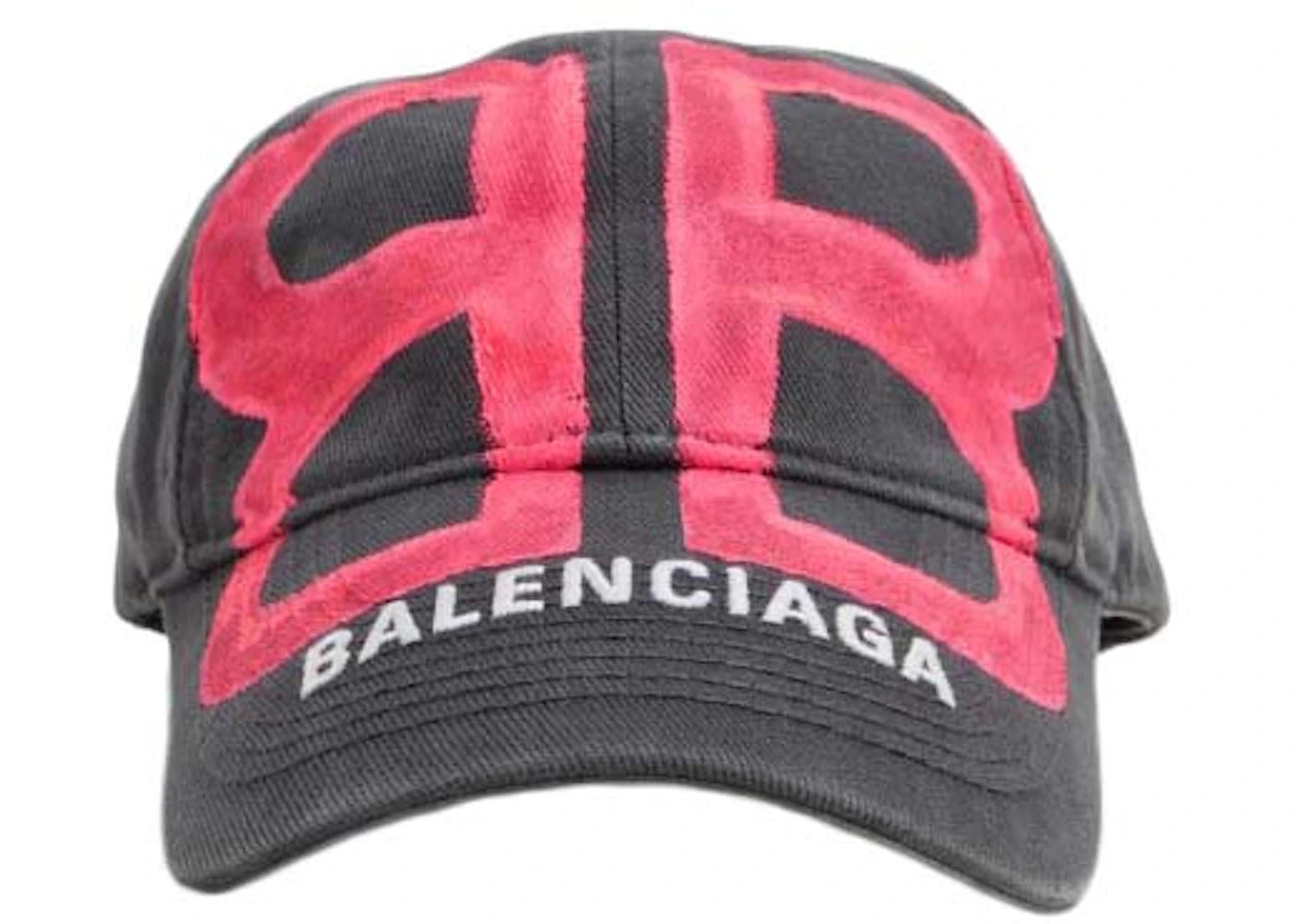 Balenciaga BB Sprayed Cap Baseball Cap Grey Pink