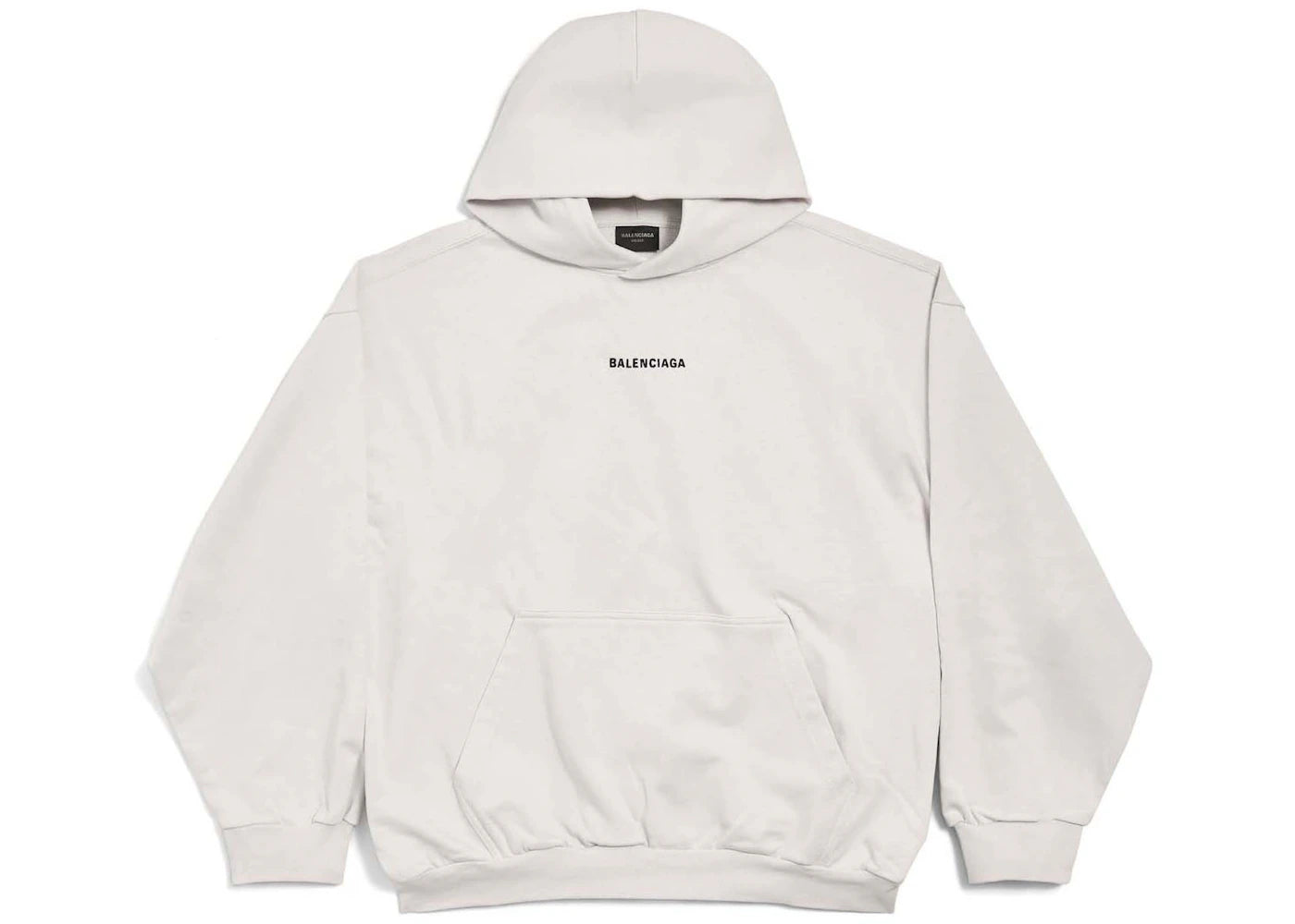 Balenciaga Back Logo Hoodie Off White