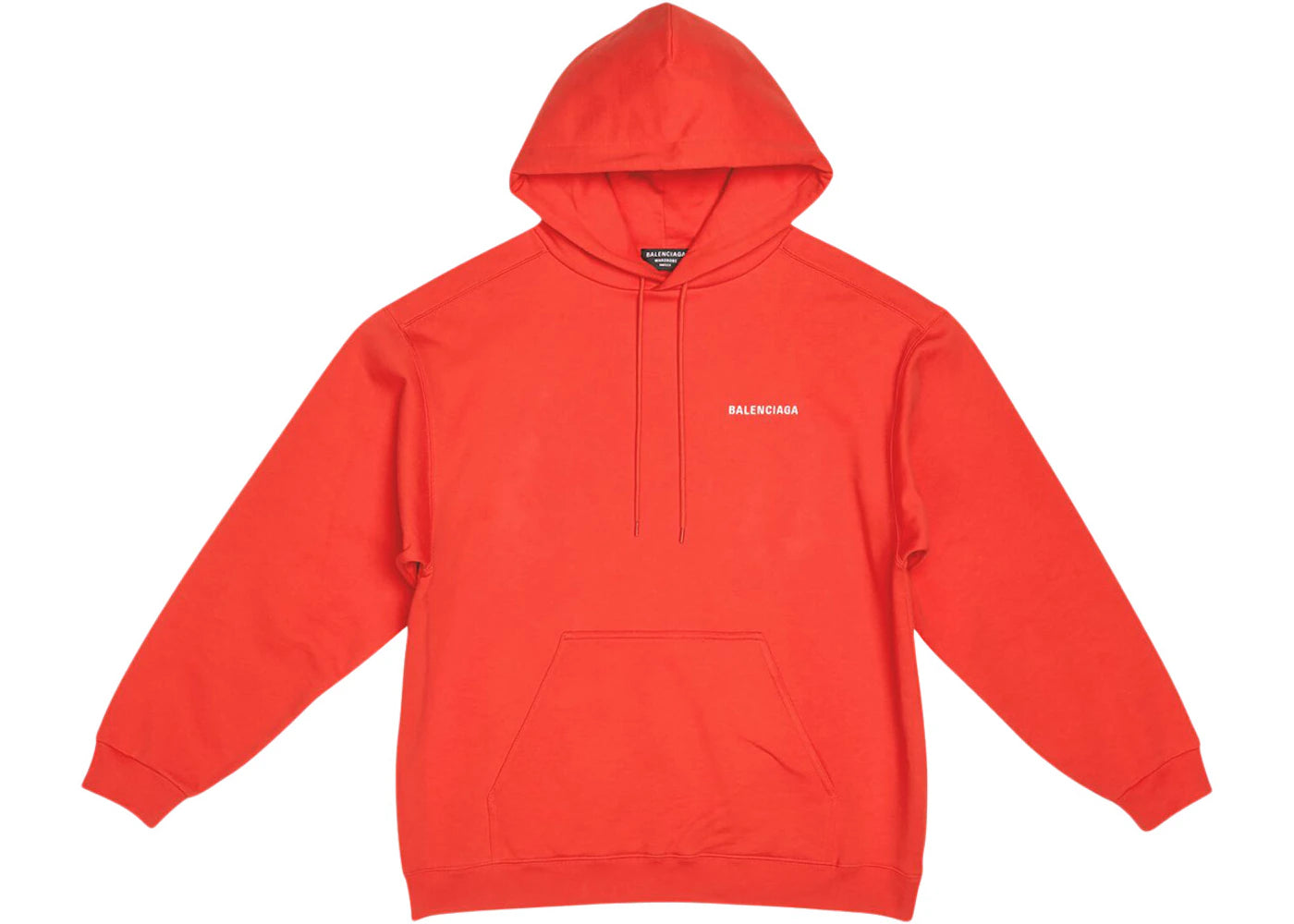 Balenciaga Back Logo Regular Fit Hoodie Bright Red/White