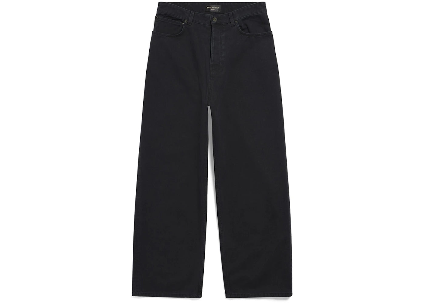 Balenciaga Baggy Soft Left Hand Denim Pants Black