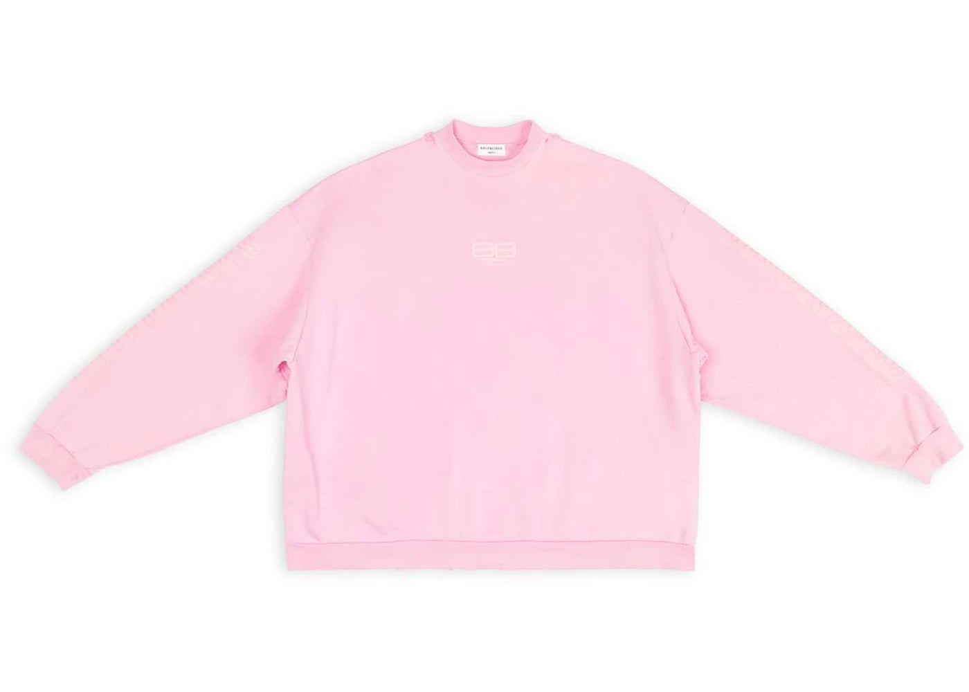 Balenciaga Bb Paris Icon Oversized Sweatshirt Pink