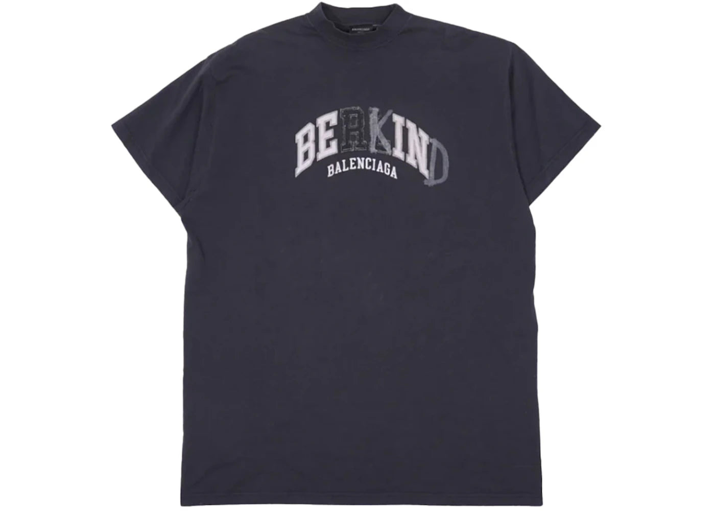 Balenciaga Be Kind Faded Black White Tee Black