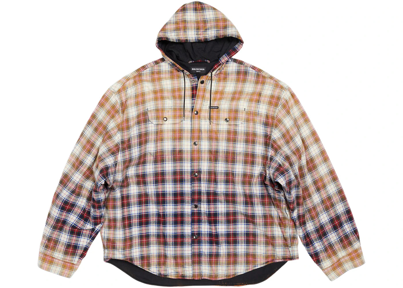 Balenciaga Bleached Shirt White/Red/Multi