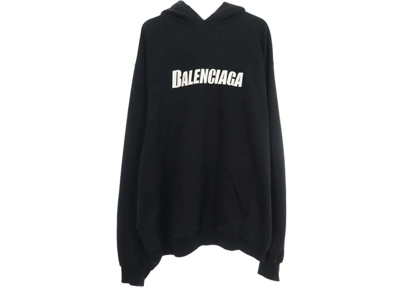 Balenciaga Caps Boxy Oversized Fit Hoodie Black