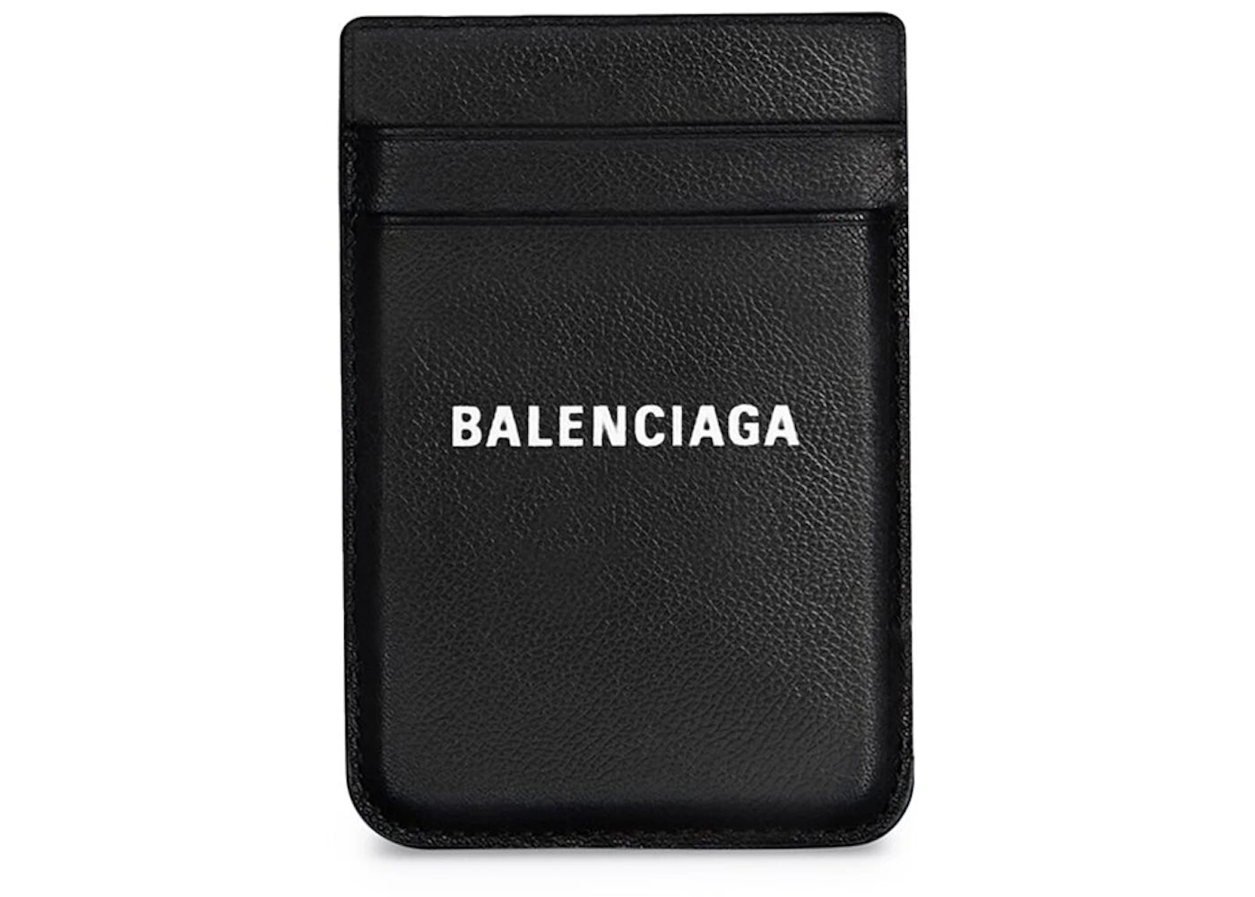 Balenciaga Cash Magnet (2 Card Slots) Phone Card Holder Black/White