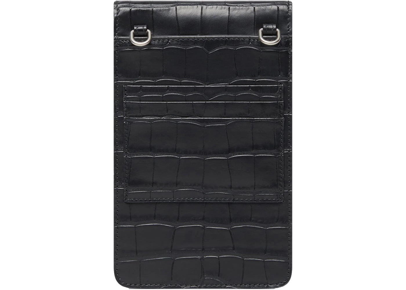 Balenciaga Cash Phone And Card Holder Graphite Black