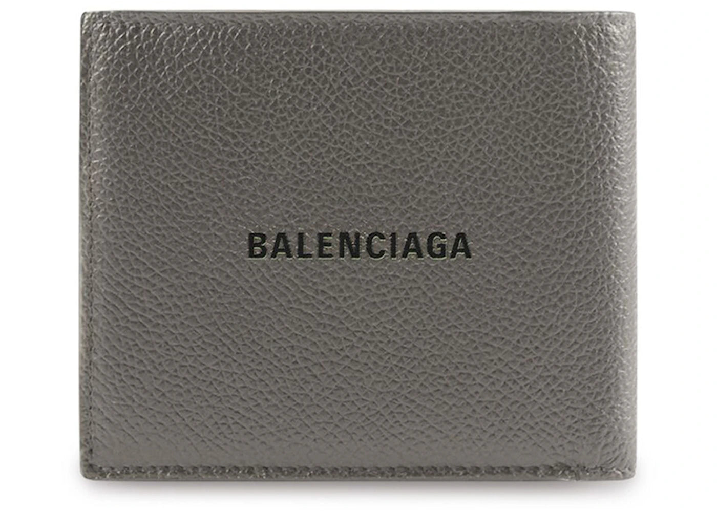 Balenciaga Cash Square (8 Card Slot 2 Bill Compartments) Folded Wallet Dark Grey/Black
