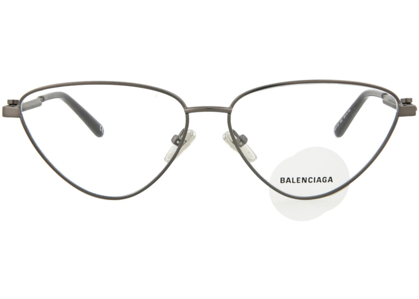 Balenciaga Cat Eye-Frame Metal Optical Frames Ruthenium/Transparent (BB0171O-30011330-002)