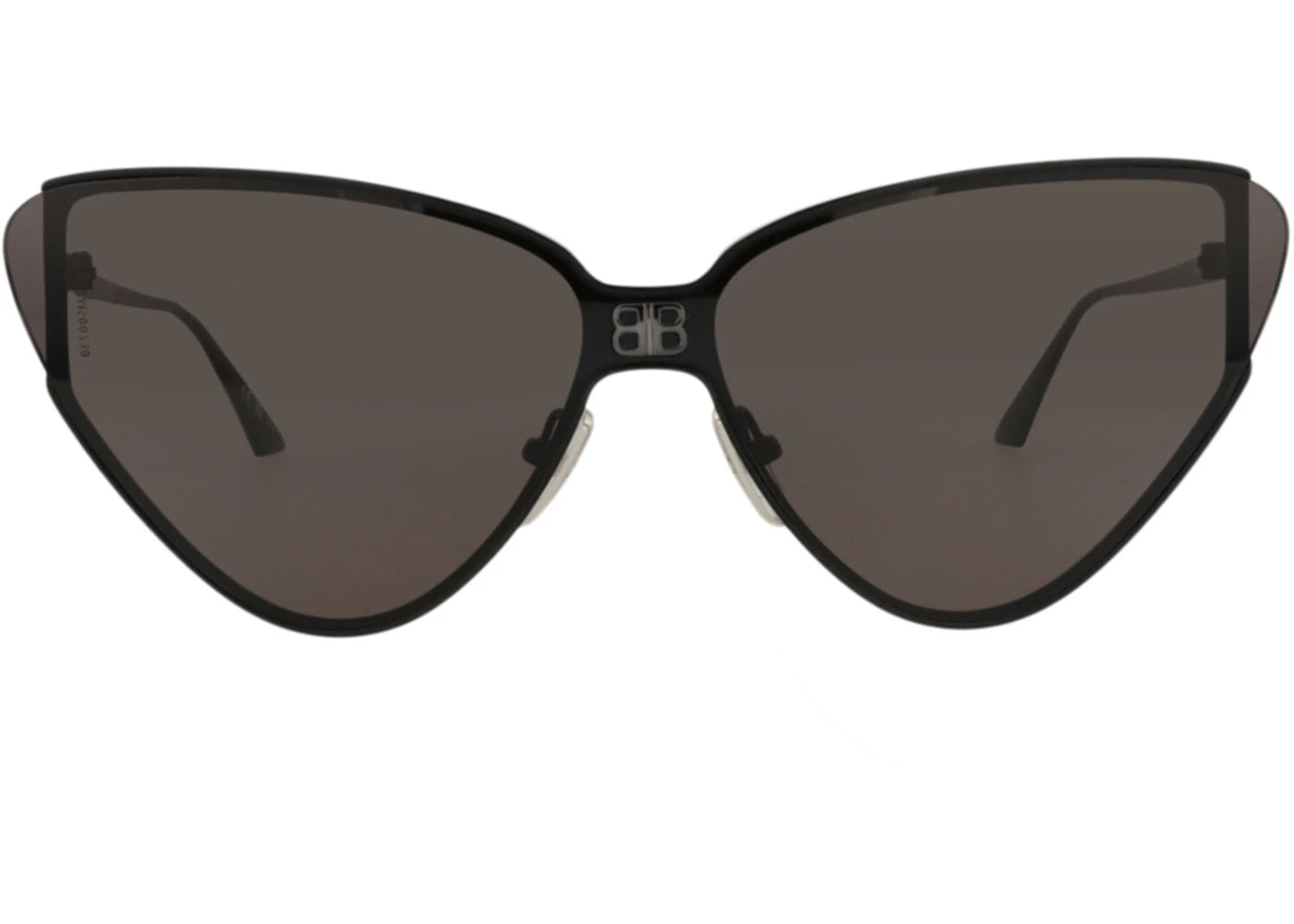 Balenciaga Cat Eye-Frame Metal Sunglasses Black/Black/Grey (BB0191S-30011959-001)