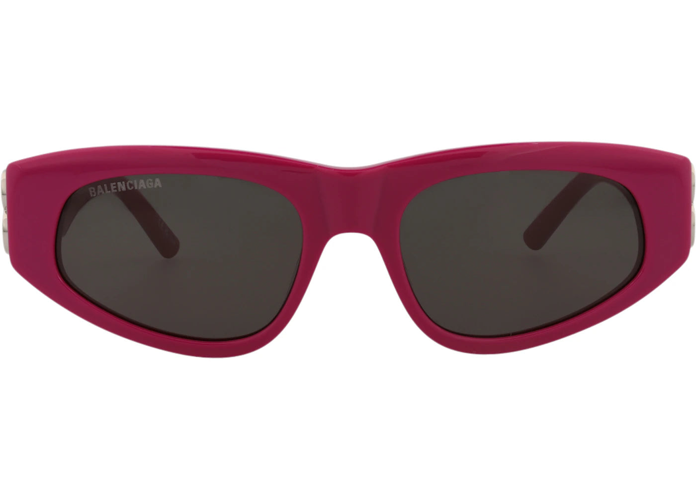 Balenciaga Cat Eye-Frame Recycled Acetate Sunglasses Fuchsia/Silver/Grey (BB0095S-30008868-017)