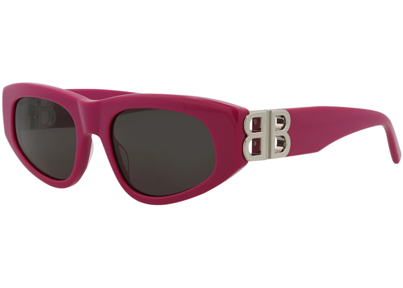 Balenciaga Cat Eye Sunglasses Fuchsia/Silver/Grey (BB0095S-30008868-017)