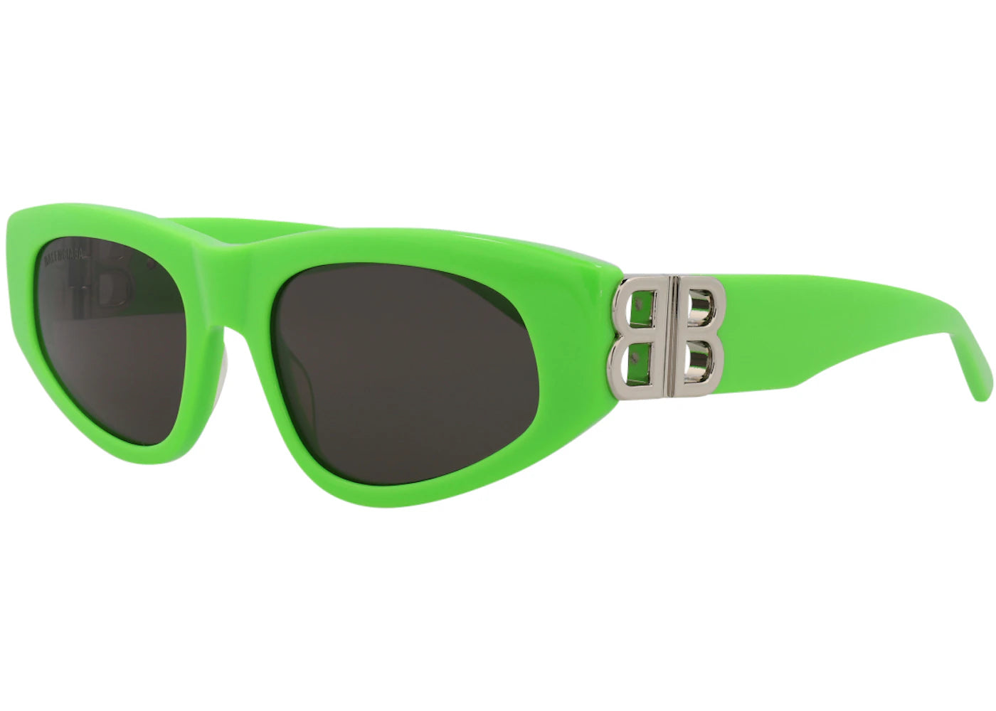 Balenciaga Cat Eye Sunglasses Green/Silver/Grey (BB0095S-30008868-009)