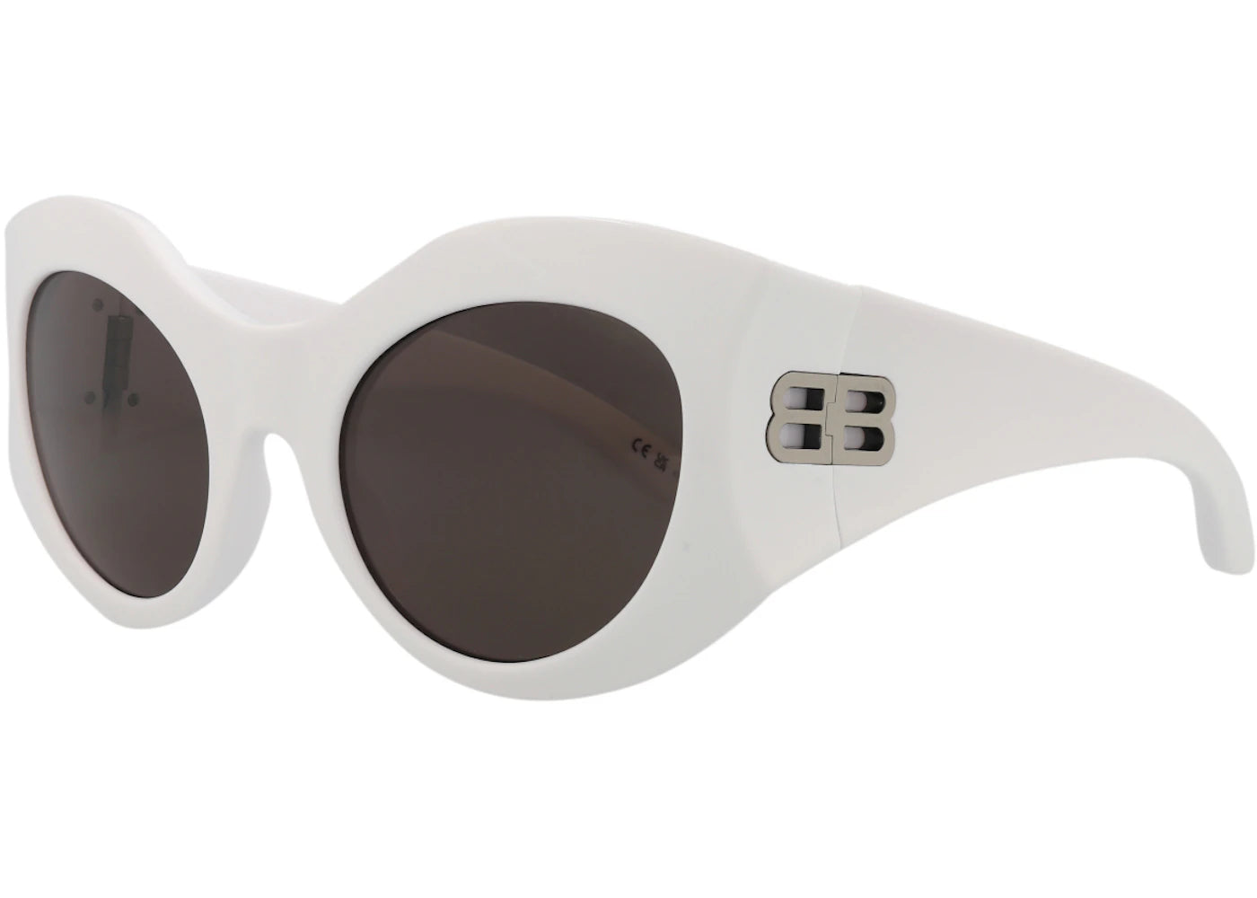 Balenciaga Cat Eye Sunglasses White/Grey (BB0256S-30013971-003)