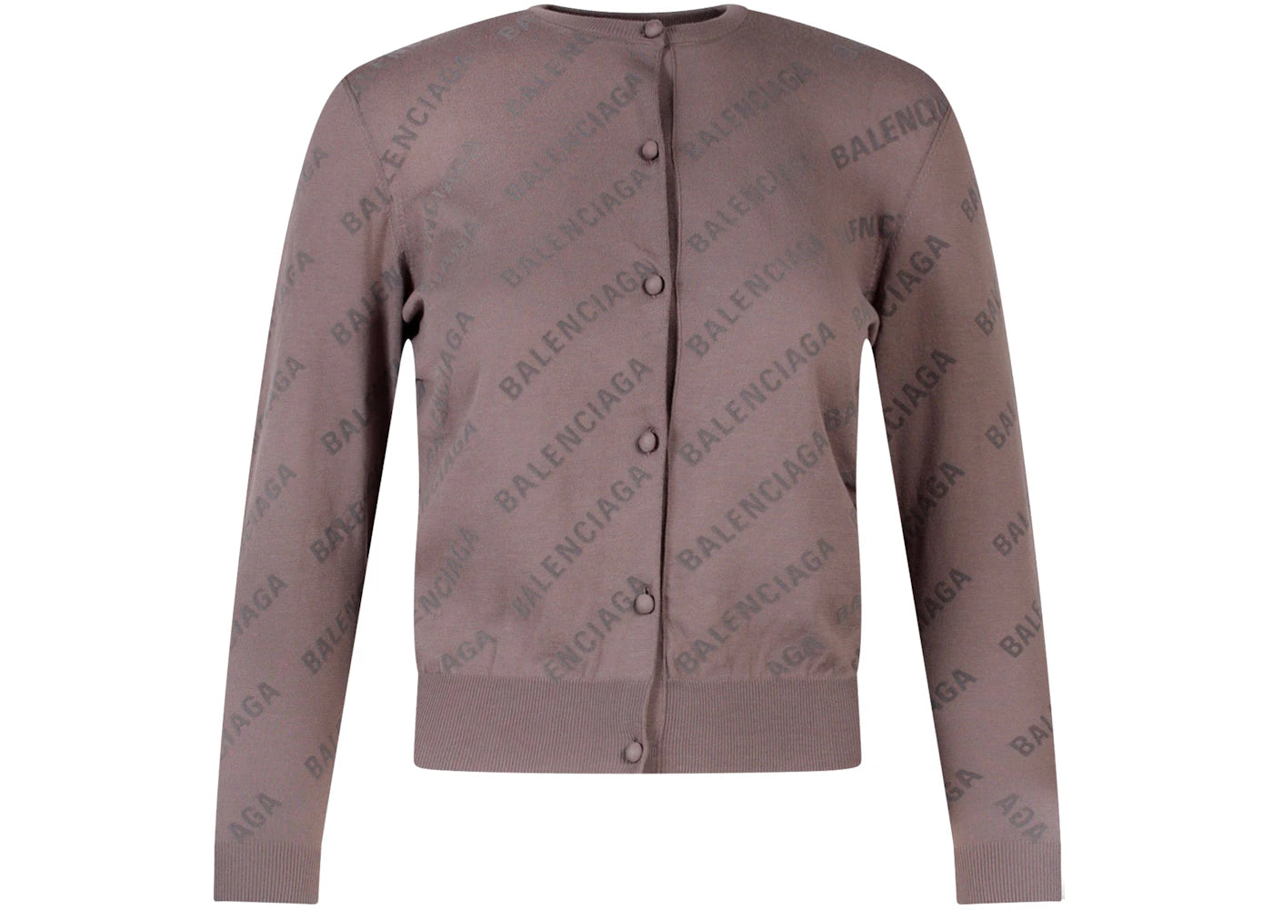 Balenciaga Cotton Jacquard Cardigan Beige