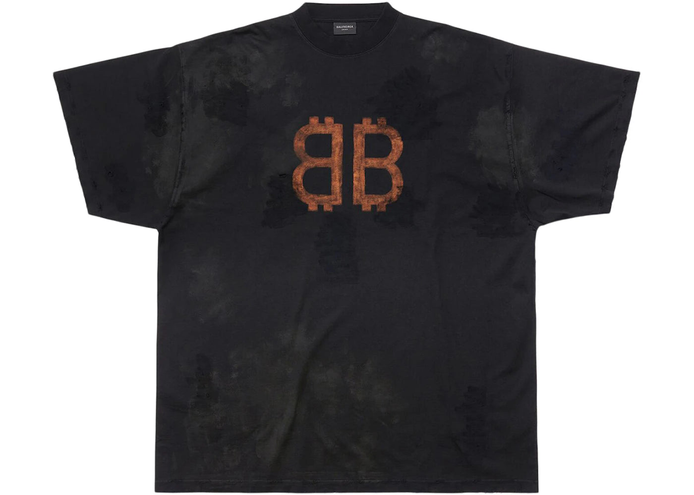 Balenciaga Crypto Oversized T-shirt Black Faded