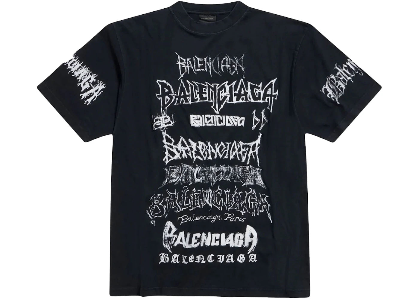Balenciaga DIY Metal Vintage Jersey Tee Black