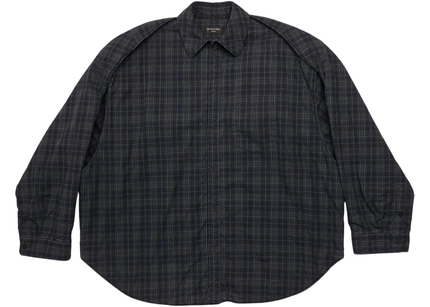 Balenciaga Detachable Sleeves Large Fit Shirt Grey