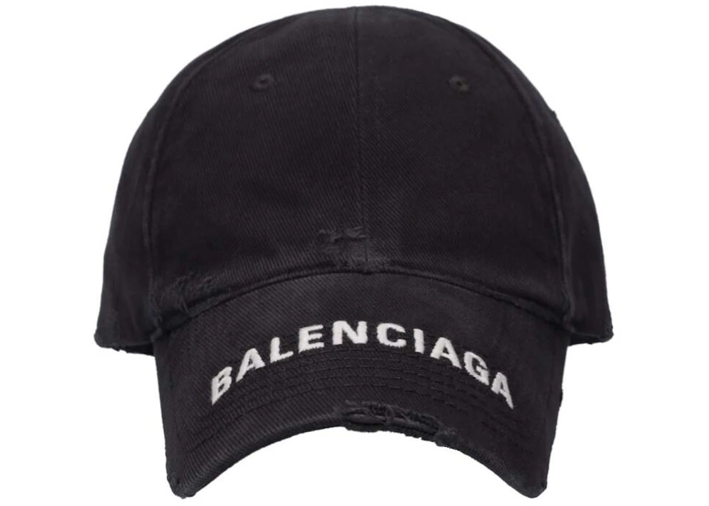 Balenciaga Distressed Cap Black/White