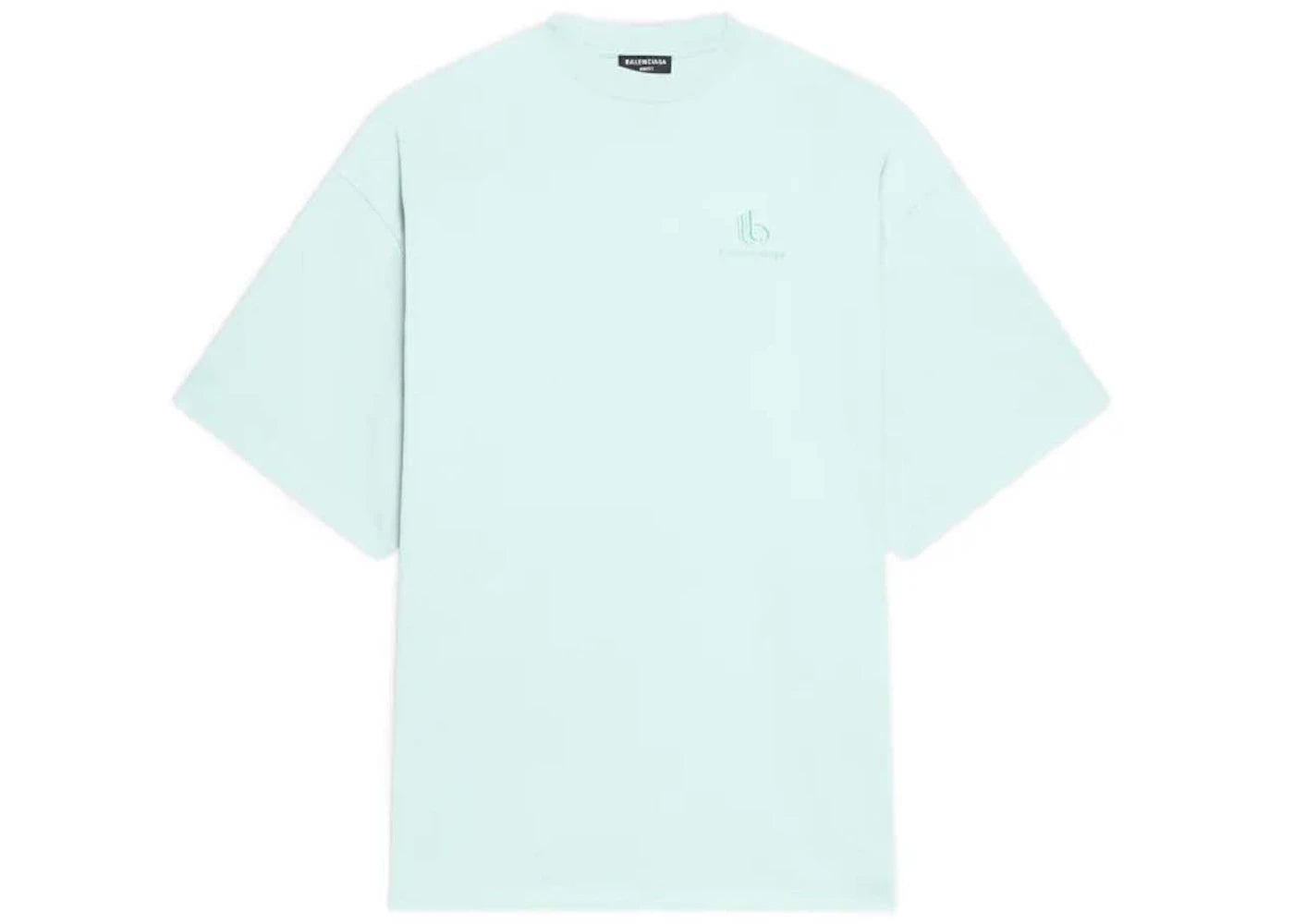 Balenciaga Double B Worn Out T-shirt Light Green